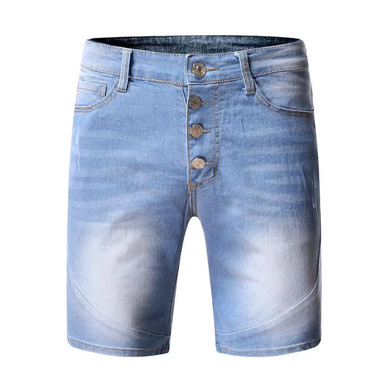 Summer Men's Thin Ripped Denim Shorts 15651173L