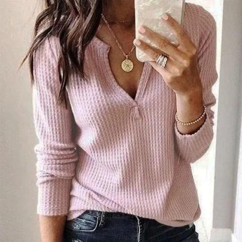 Summer V Neck Soft Cozy T-Shirt