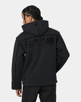 Supreme Faux Shearling Hooded Jacket Black