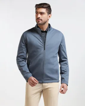 TechPro Blue Solid Zipper Jacket - Main