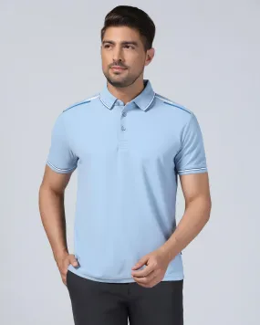 TechPro Polo Blue Solid T-Shirt - Limon