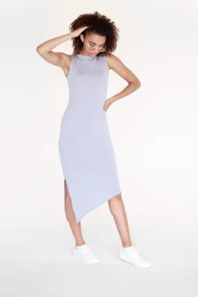 TENCEL™ Lyocell & Merino Wool Sleeveless Midi Bodycon Dress -- Gray