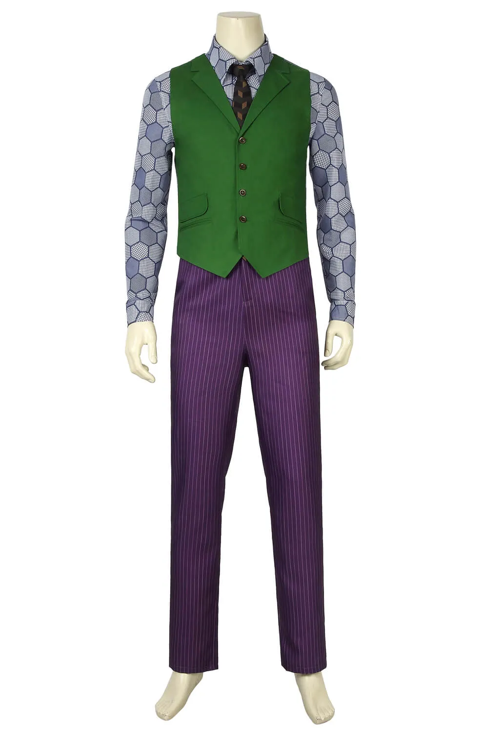 The Dark Knight Batman Joker Clown Purple Coat Cosplay Men Halloween Costume