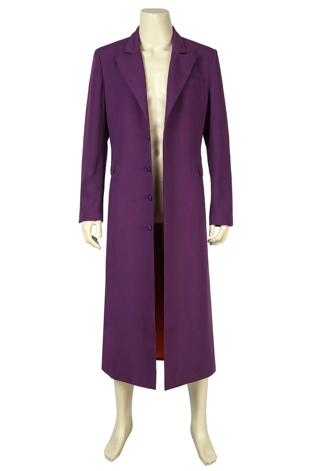 The Dark Knight Batman Joker Clown Purple Coat Cosplay Men Halloween Costume