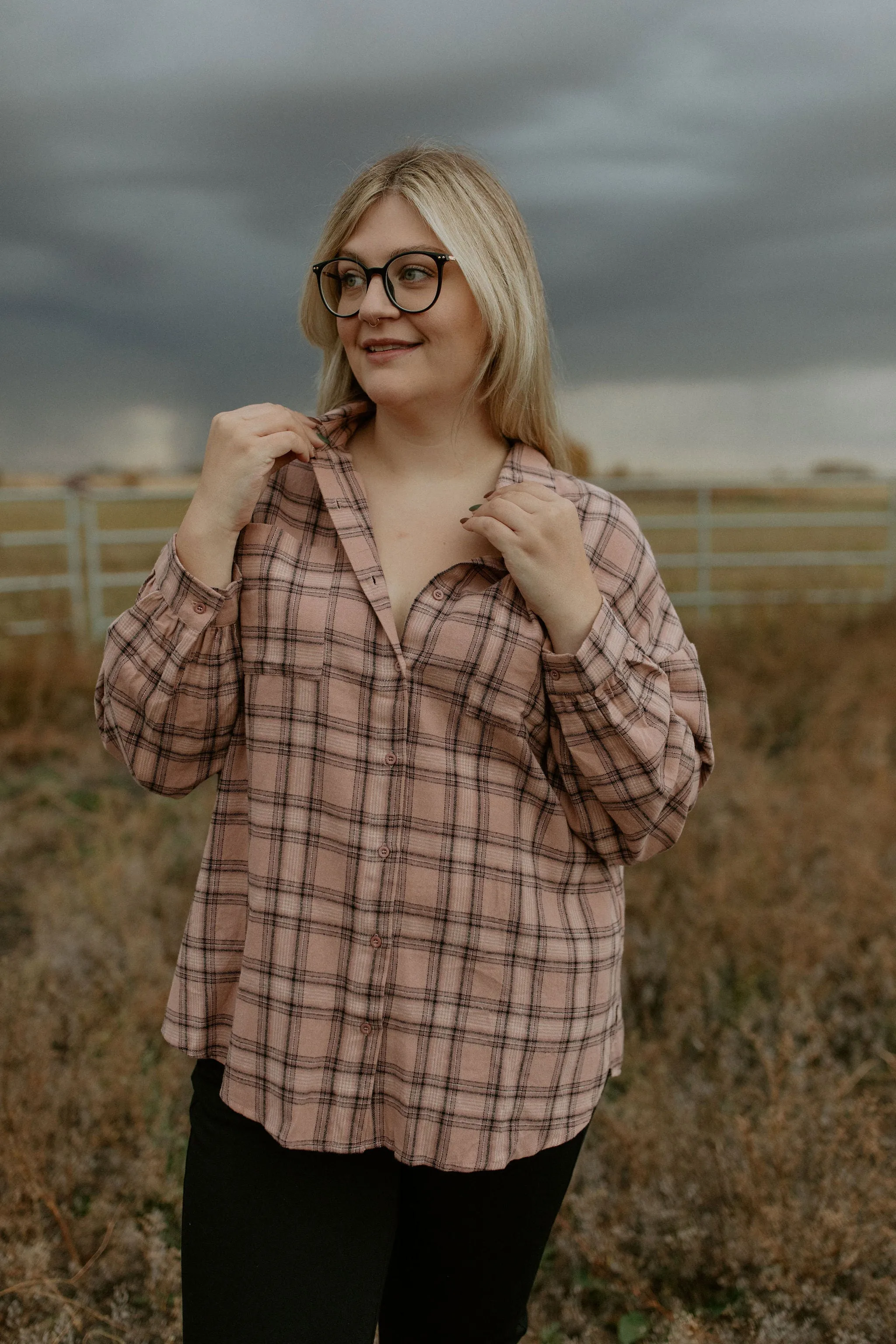 The Jane Oversized Flannel Shirt - PLUS