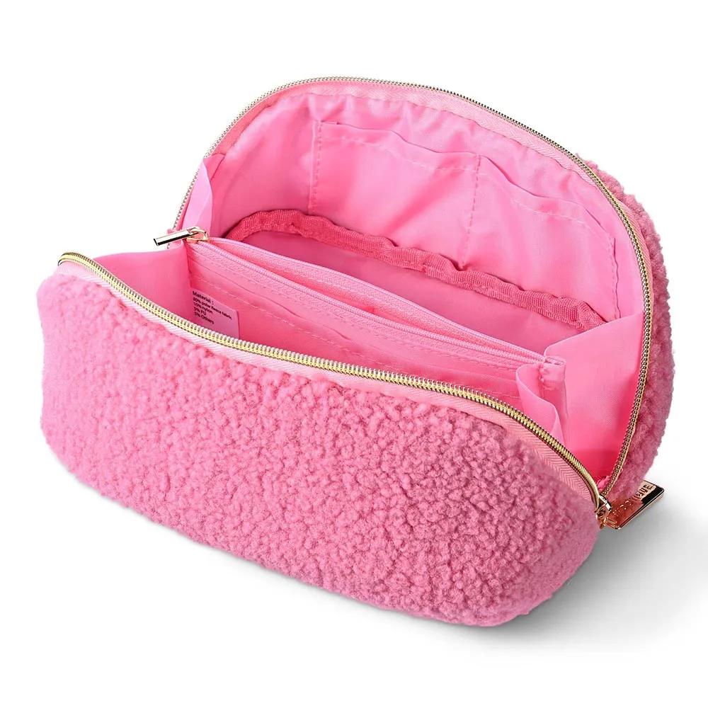 TheLAShop Large Cosmetic Bag Brush Holder with Compartments