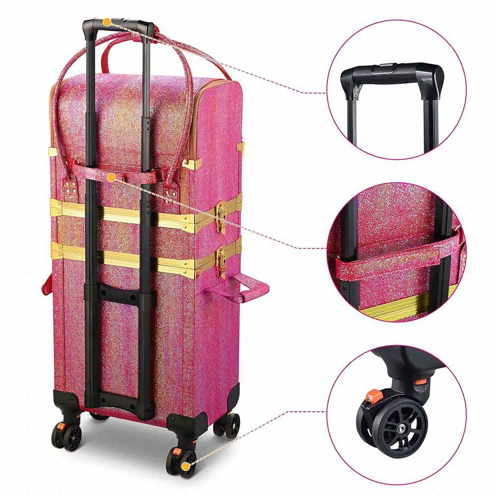 TheLAShop Rolling Makeup Case Hairstylist Case on Wheels