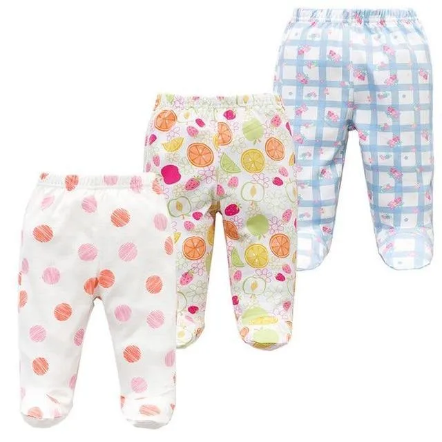 Three piece cotton baby pants