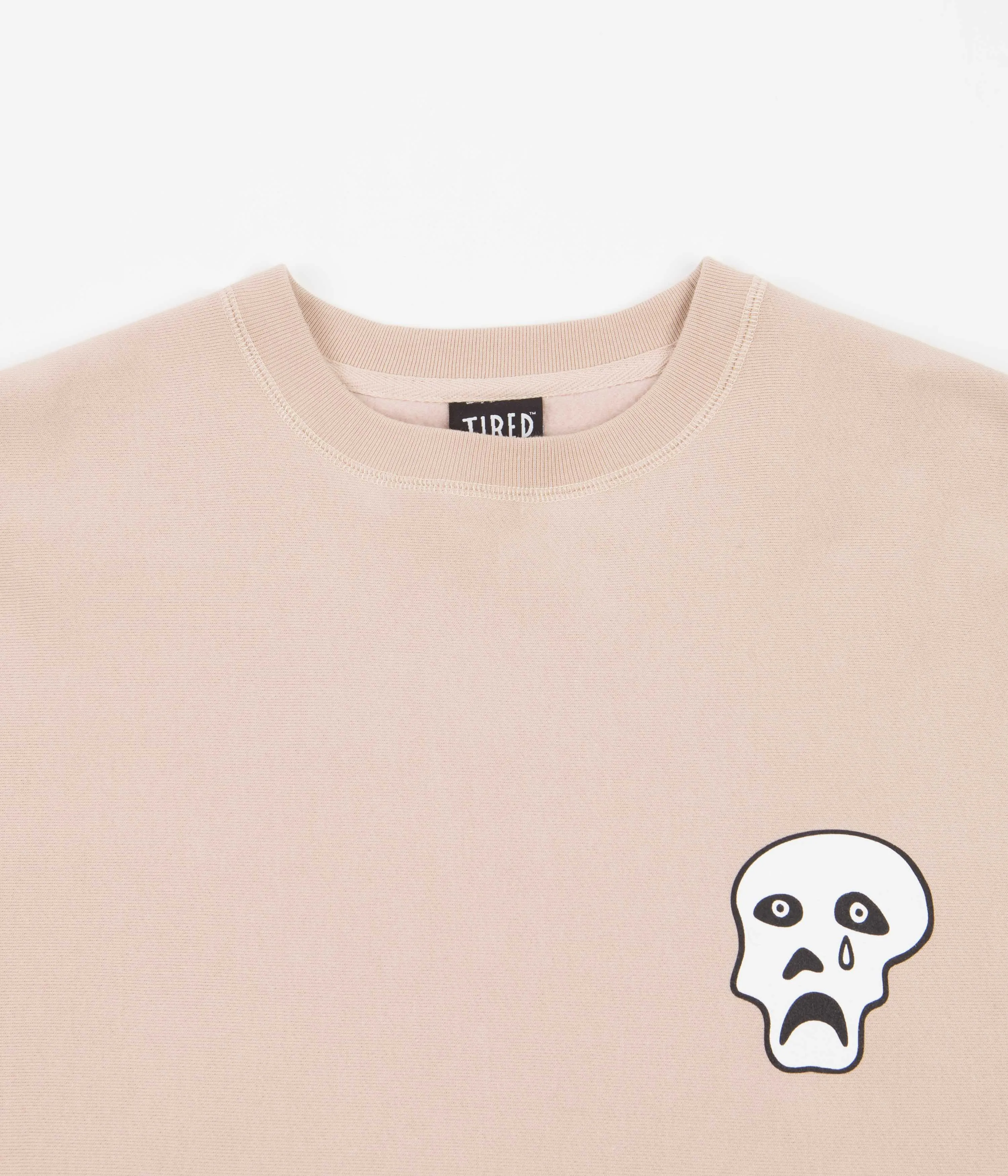 Tired Sad Skulls Crewneck Sweatshirt - Dusty Pink