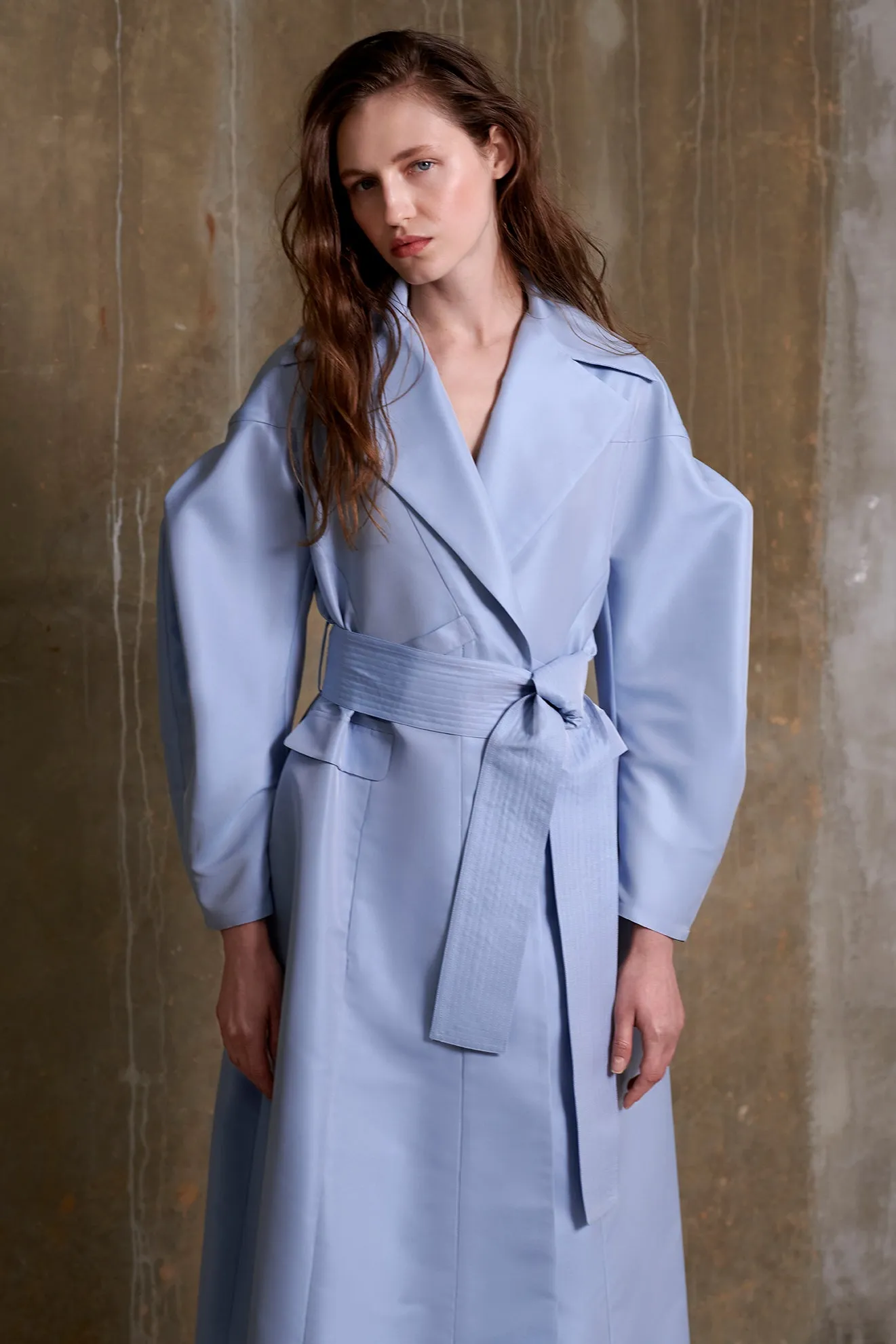 Trench Dress in Solid Recycled Polyester