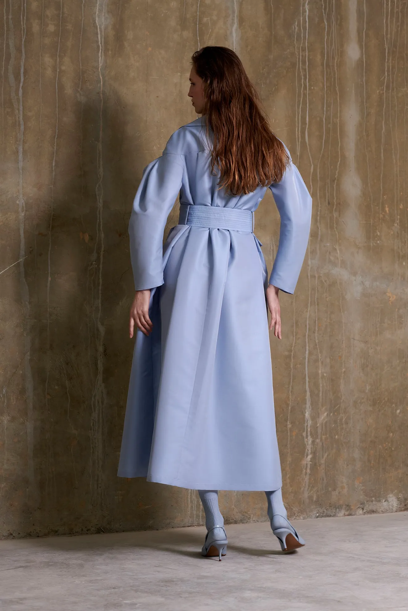 Trench Dress in Solid Recycled Polyester