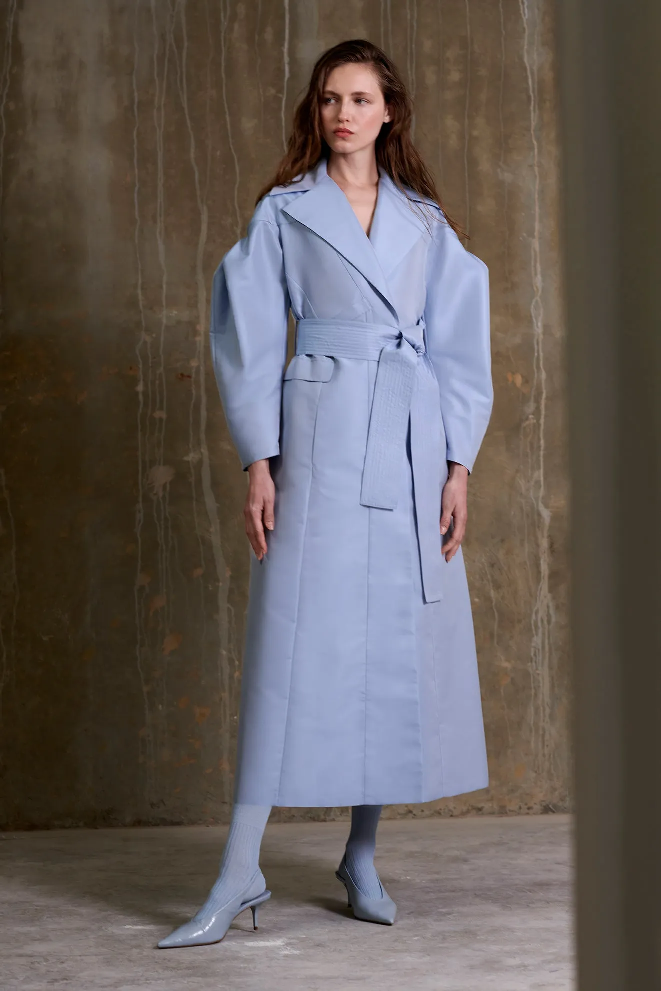 Trench Dress in Solid Recycled Polyester