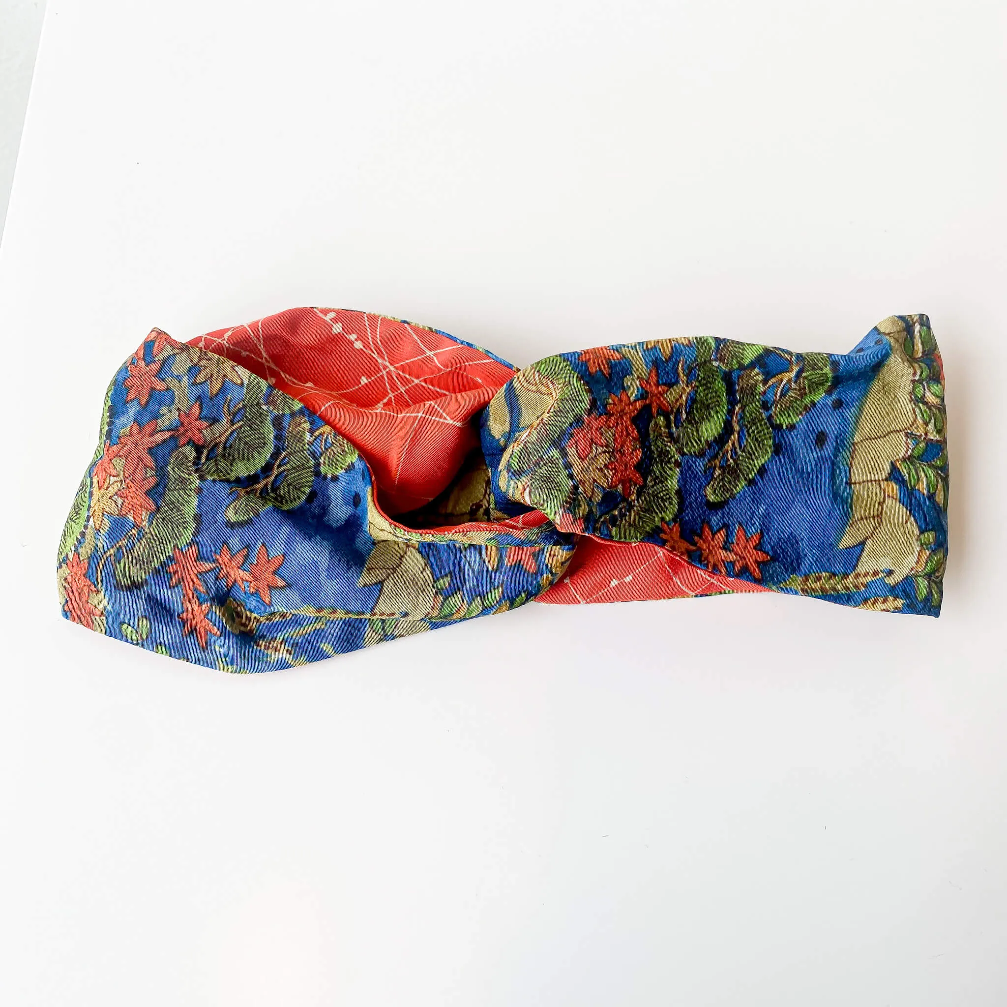 Tsumugi | Vintage Silk Kimono Headband | TP11 - Blue