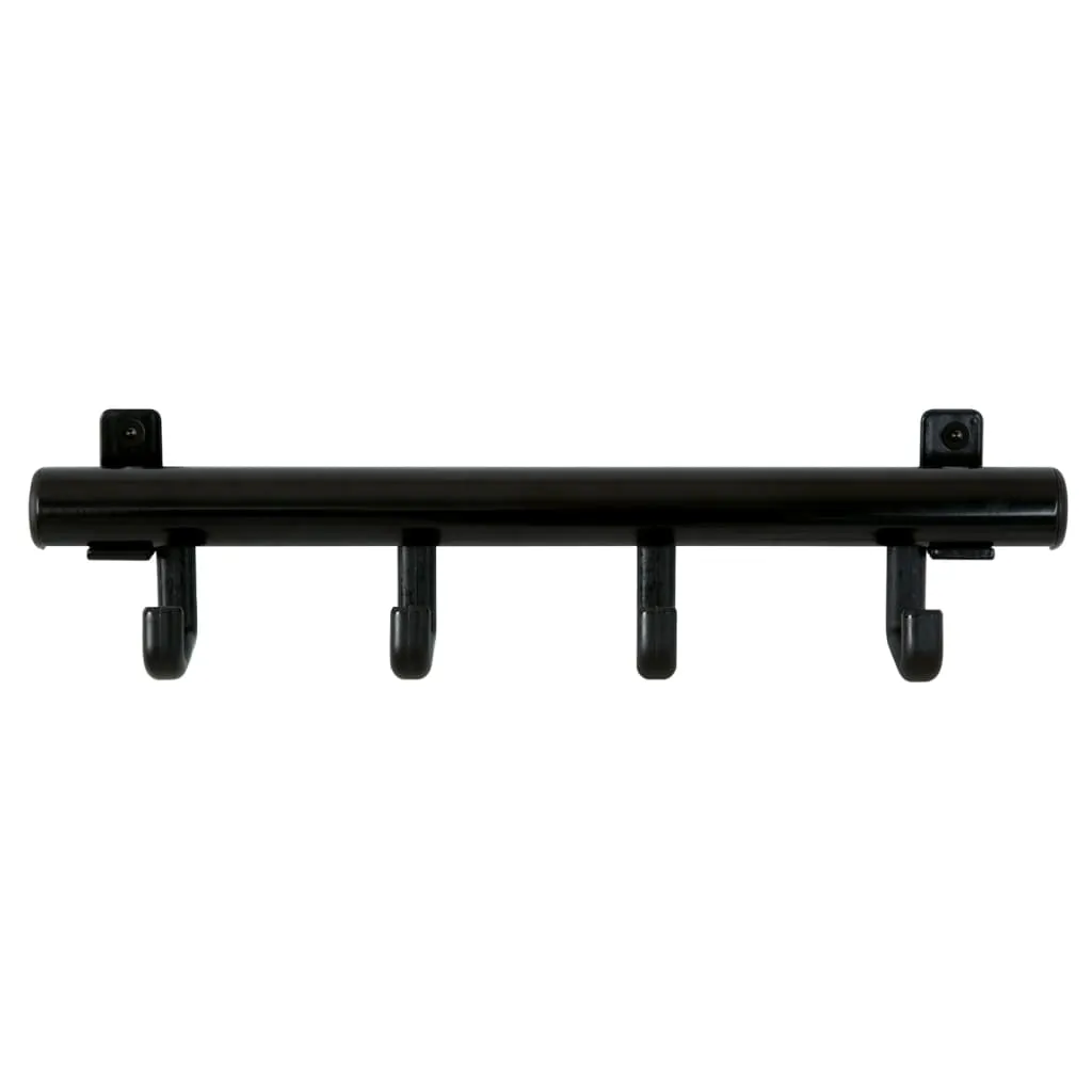 V-Part Coat Rack with 4 Hooks Techno 4 Black