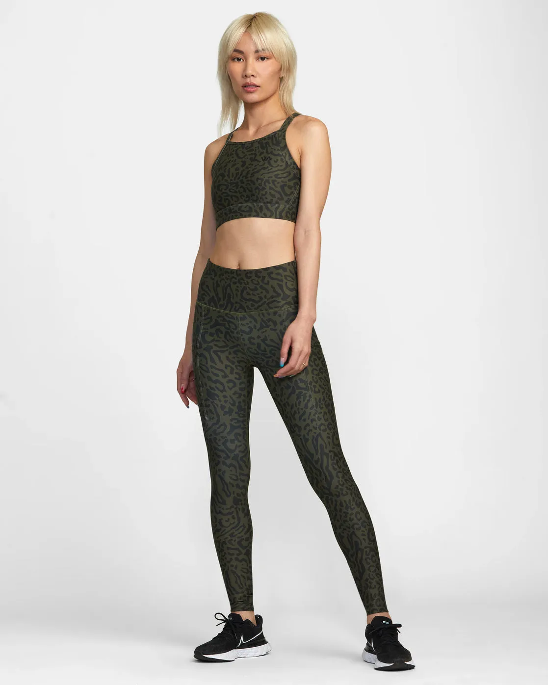 VA Sport Pocket Technical Leggings - Animal Olive