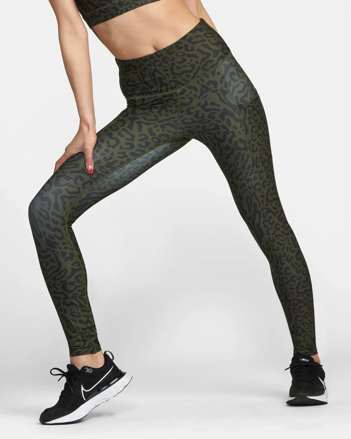 VA Sport Pocket Technical Leggings - Animal Olive