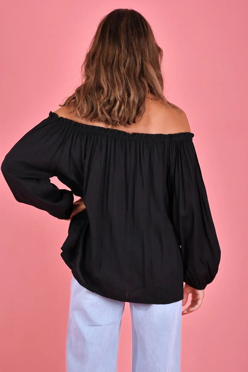 VGLT123 - ROSIE TOP - BLACK