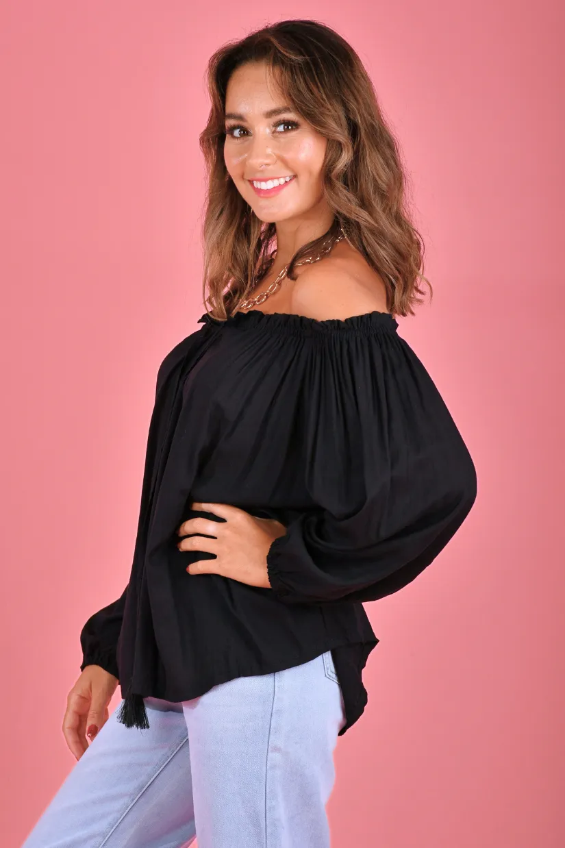 VGLT123 - ROSIE TOP - BLACK