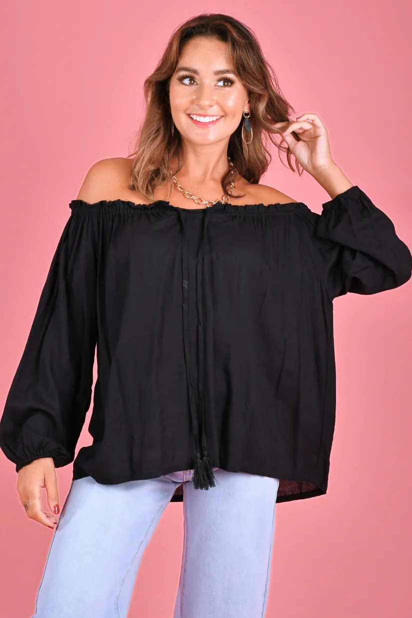 VGLT123 - ROSIE TOP - BLACK