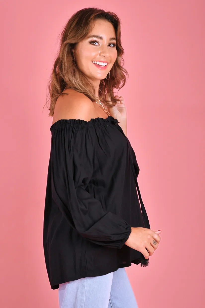 VGLT123 - ROSIE TOP - BLACK