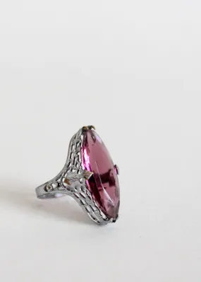 Vintage 1930s Plum Art Deco Cocktail Ring