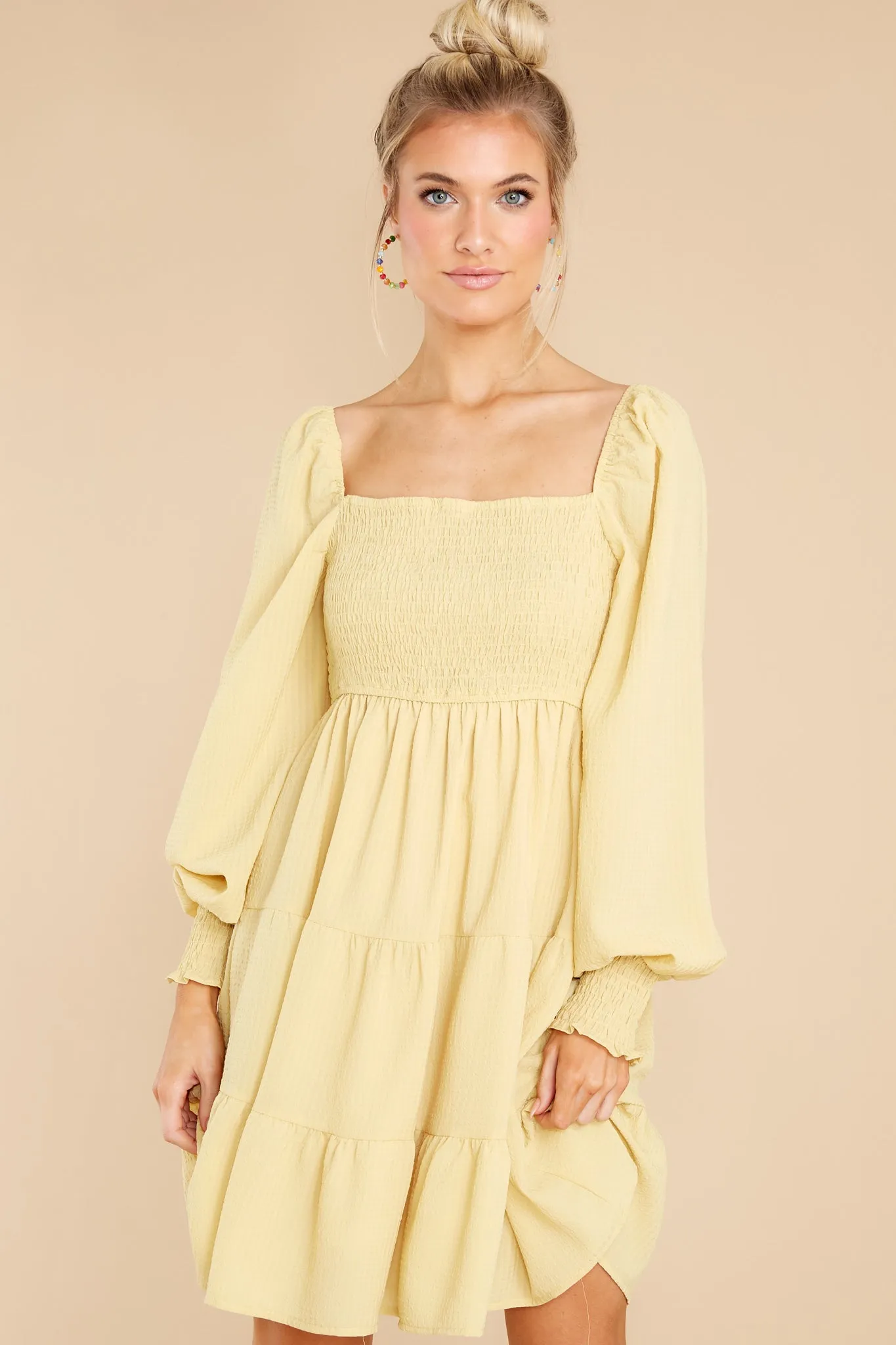 When The Sun Comes Out Pastel Yellow Dress