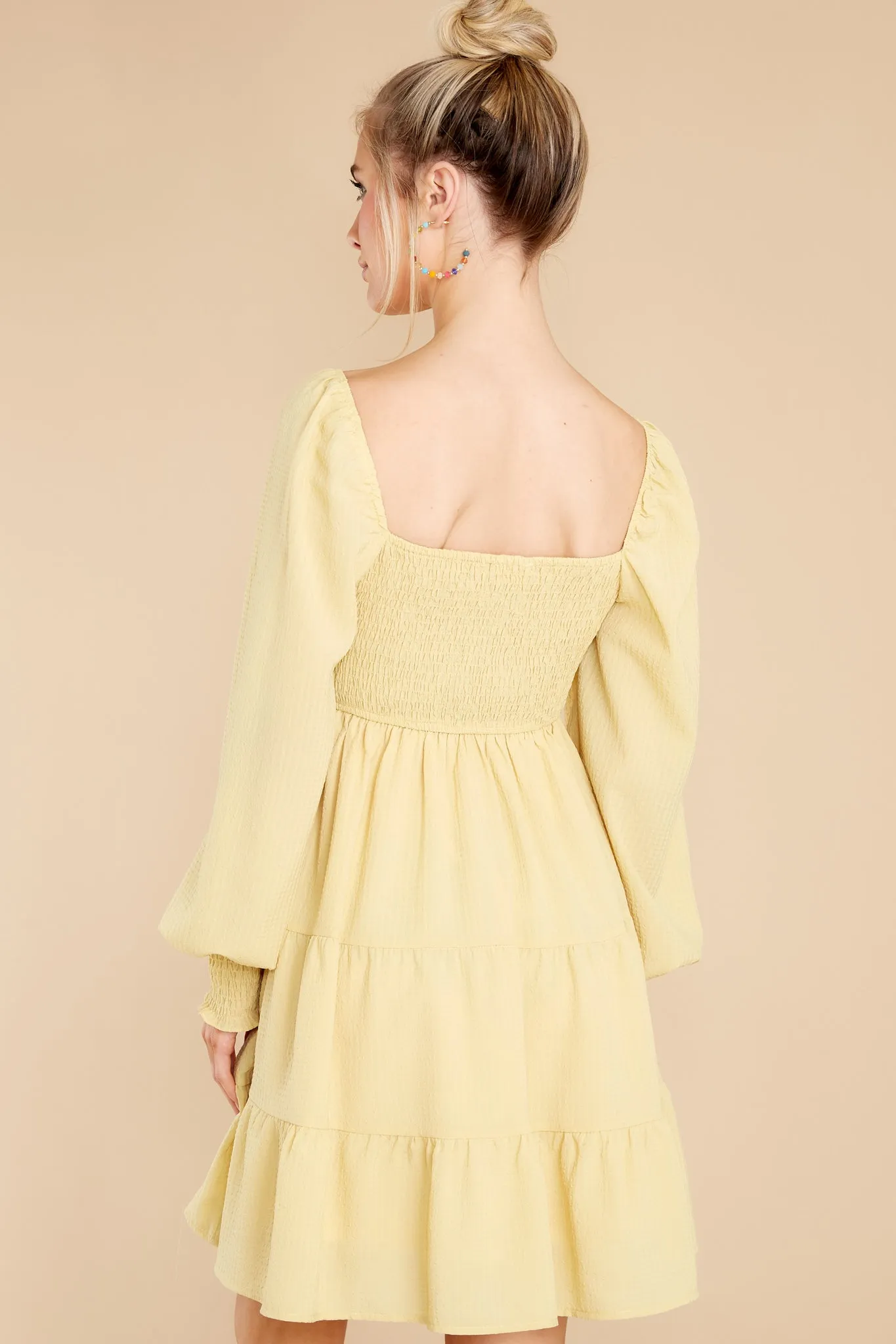 When The Sun Comes Out Pastel Yellow Dress