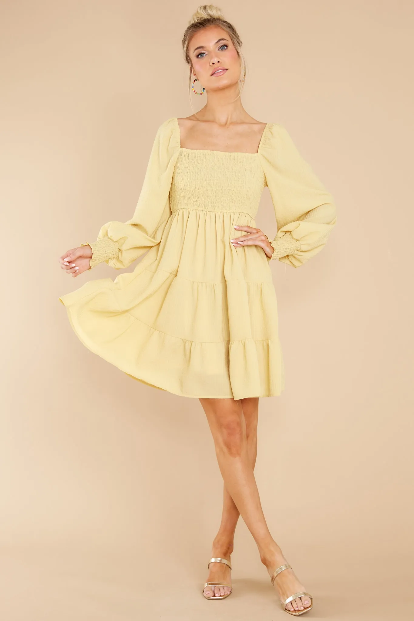 When The Sun Comes Out Pastel Yellow Dress