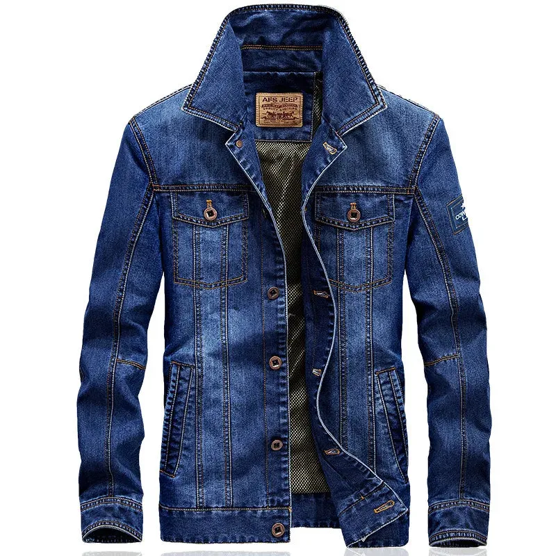 Wiaofellas  -  Men Spring Autumn Denim Jacket Thick High Quality Jackets Coat Men's Casual Outwear Fashion Streetwear Clothing Size 5XL  MY926