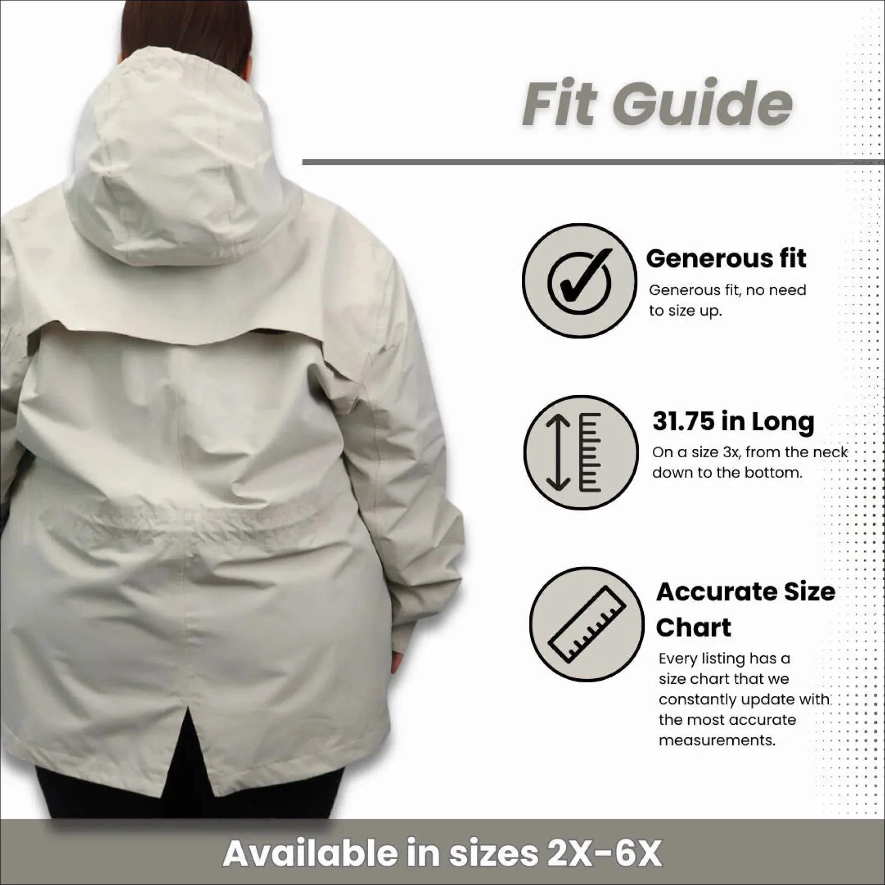 Women’s Plus Size Manchester Waterproof 2X-6X Rain Jacket